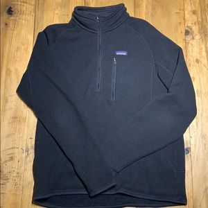 Patagonia men’s black half zip pull over jacket
